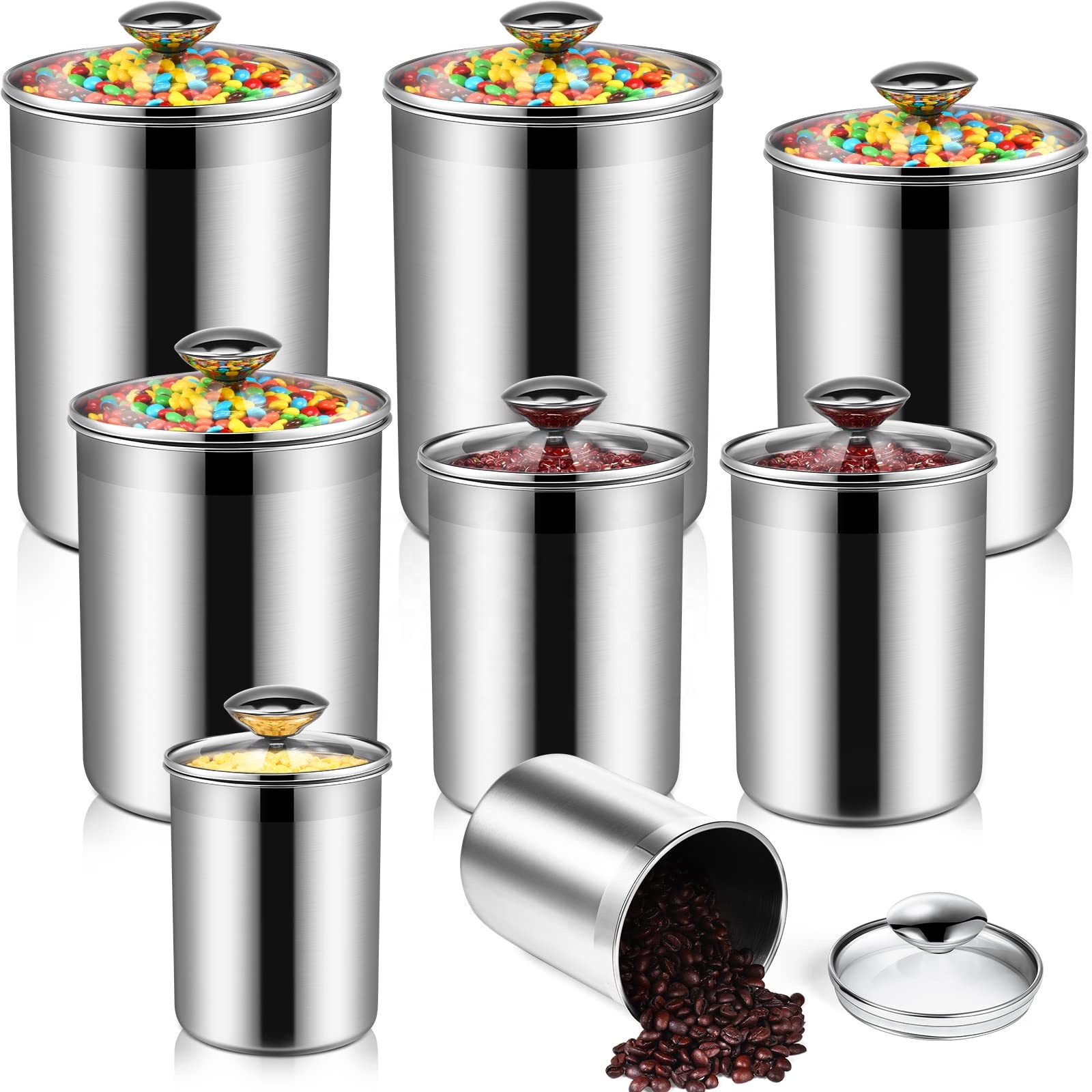 Food Storage Containers Tea Co - Coffee Tea Sugar Canister Set บทวิจารณ์และราคา
