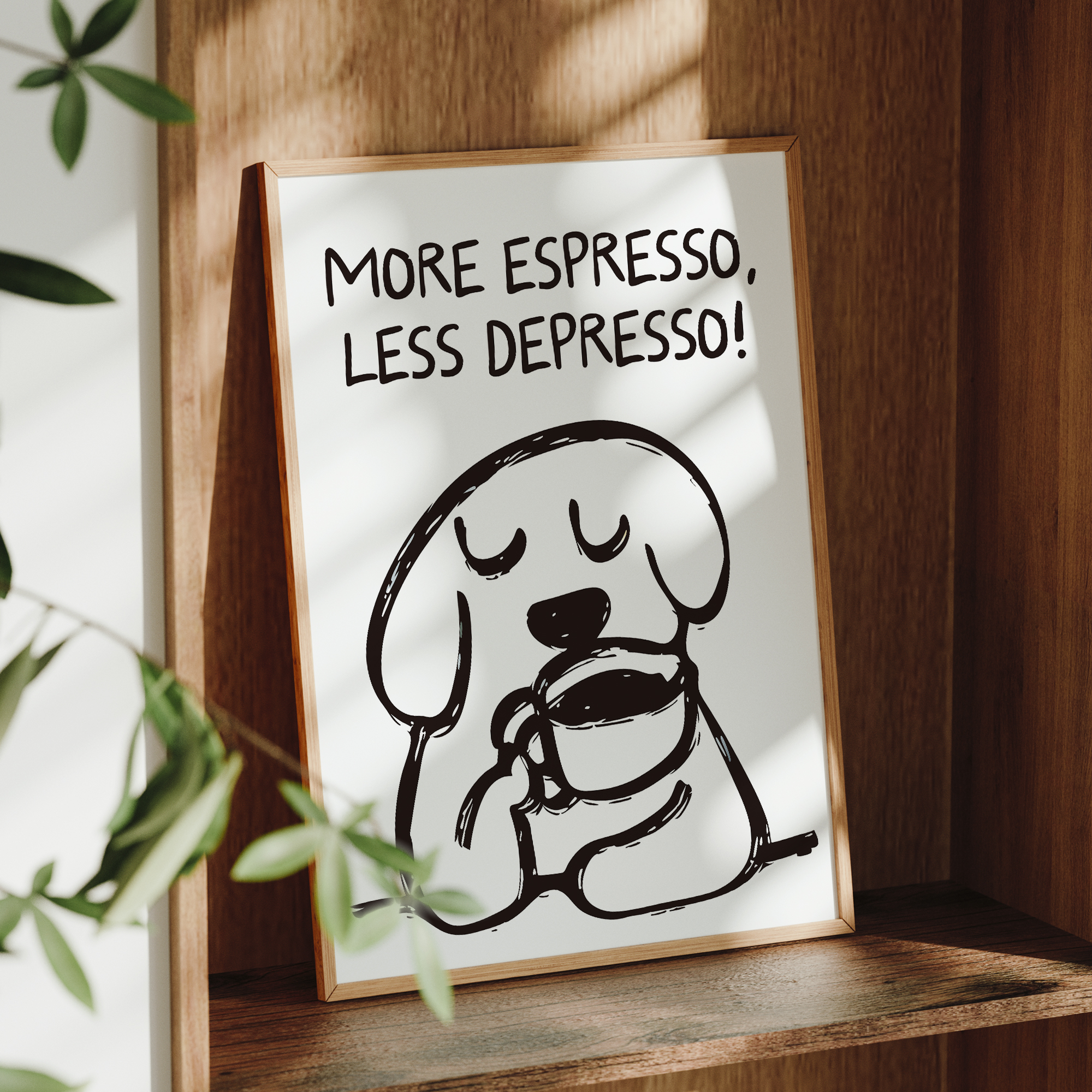 Retro More Espresso Less Depre - Coffee Tea Poster บทวิจารณ์และราคา