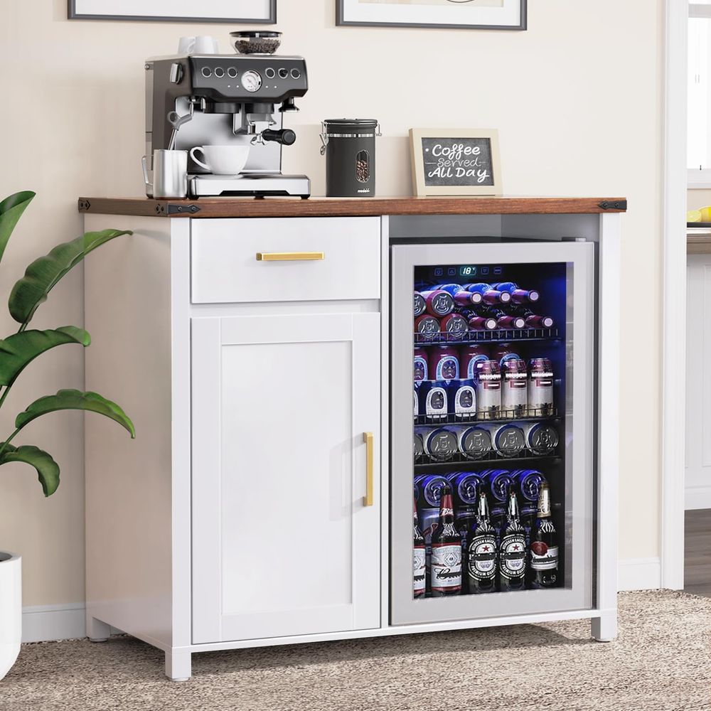 Coffee Bar with Mini Fridge Sp - Coffee & Tea Difabis บทวิจารณ์และราคา